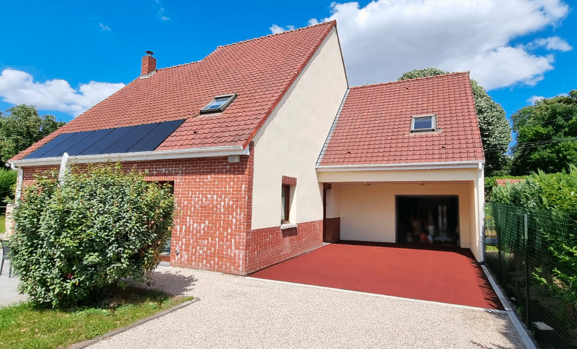 Allée garage - enrobé rouge - Provin - Templemars1